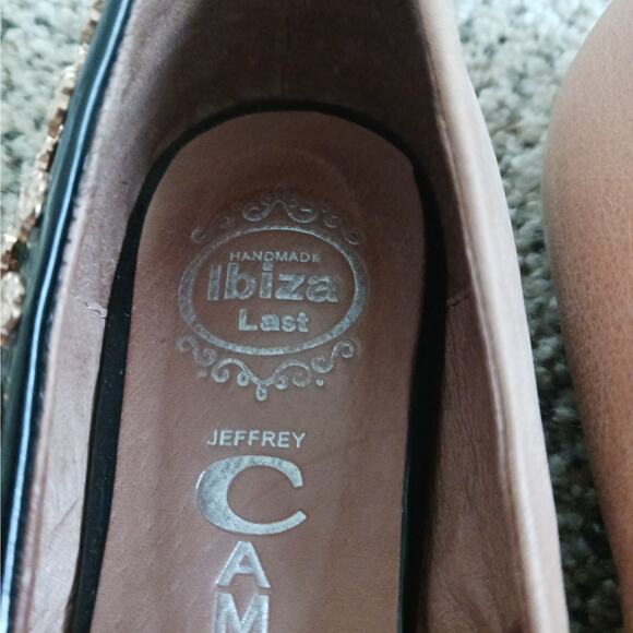 Jeffrey Campbell Ibiza Gold Studded Flats Size 8.5 Handmade Slip On Flower - Picture 5 of 11